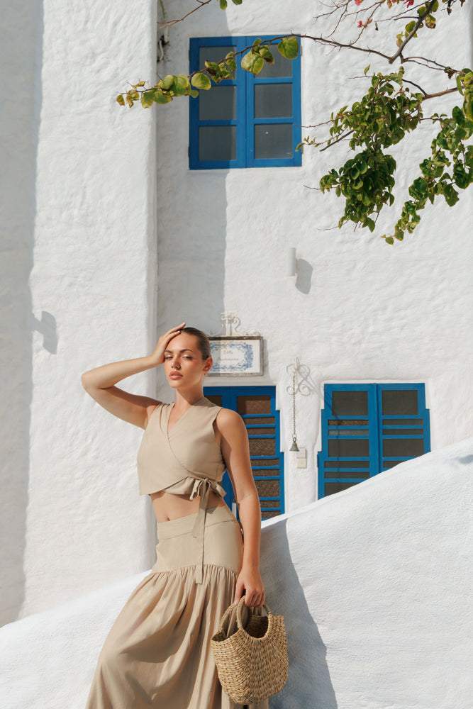 Sunkissed Sands Flared Maxi Skirt