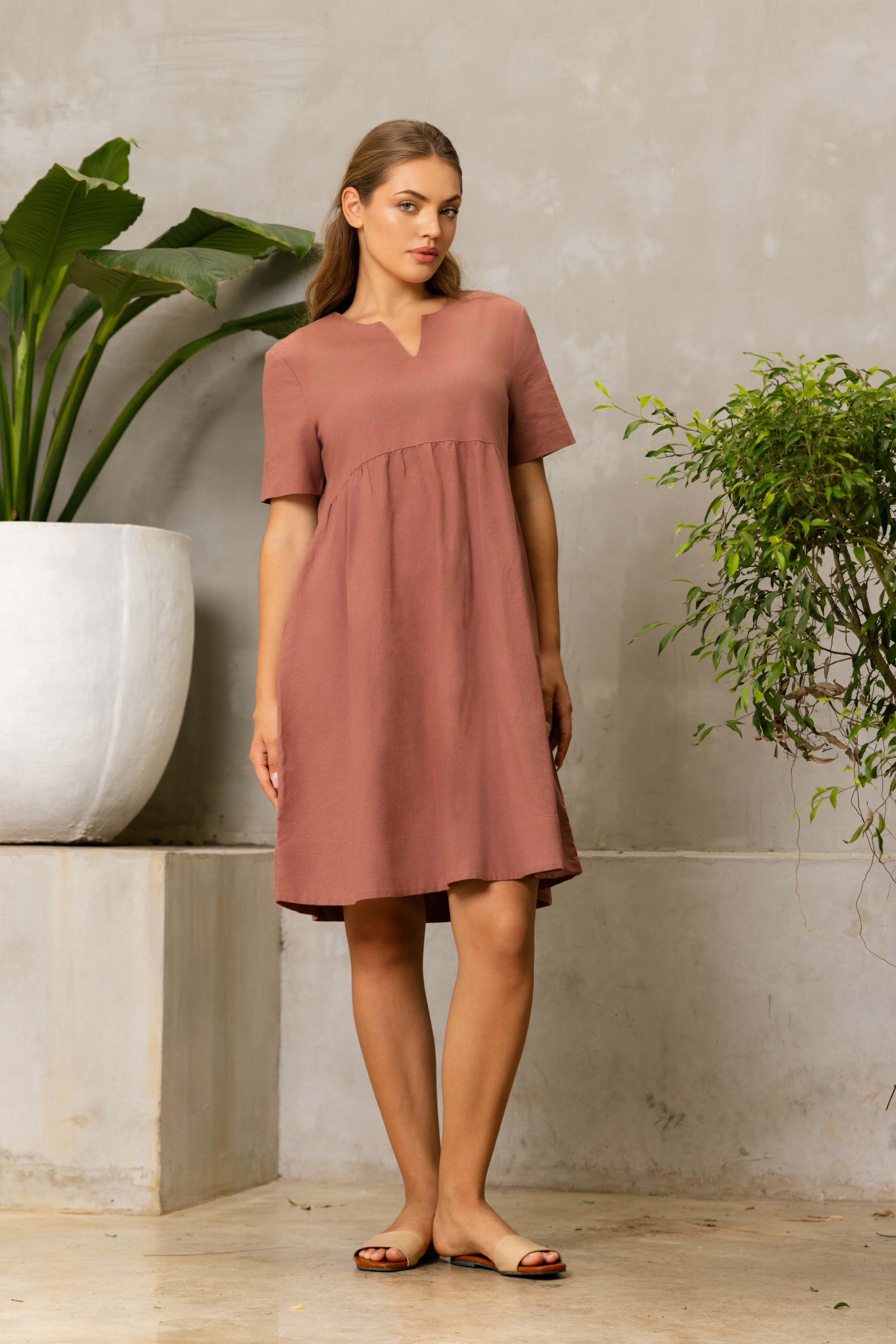 Verdelle Linen Dress