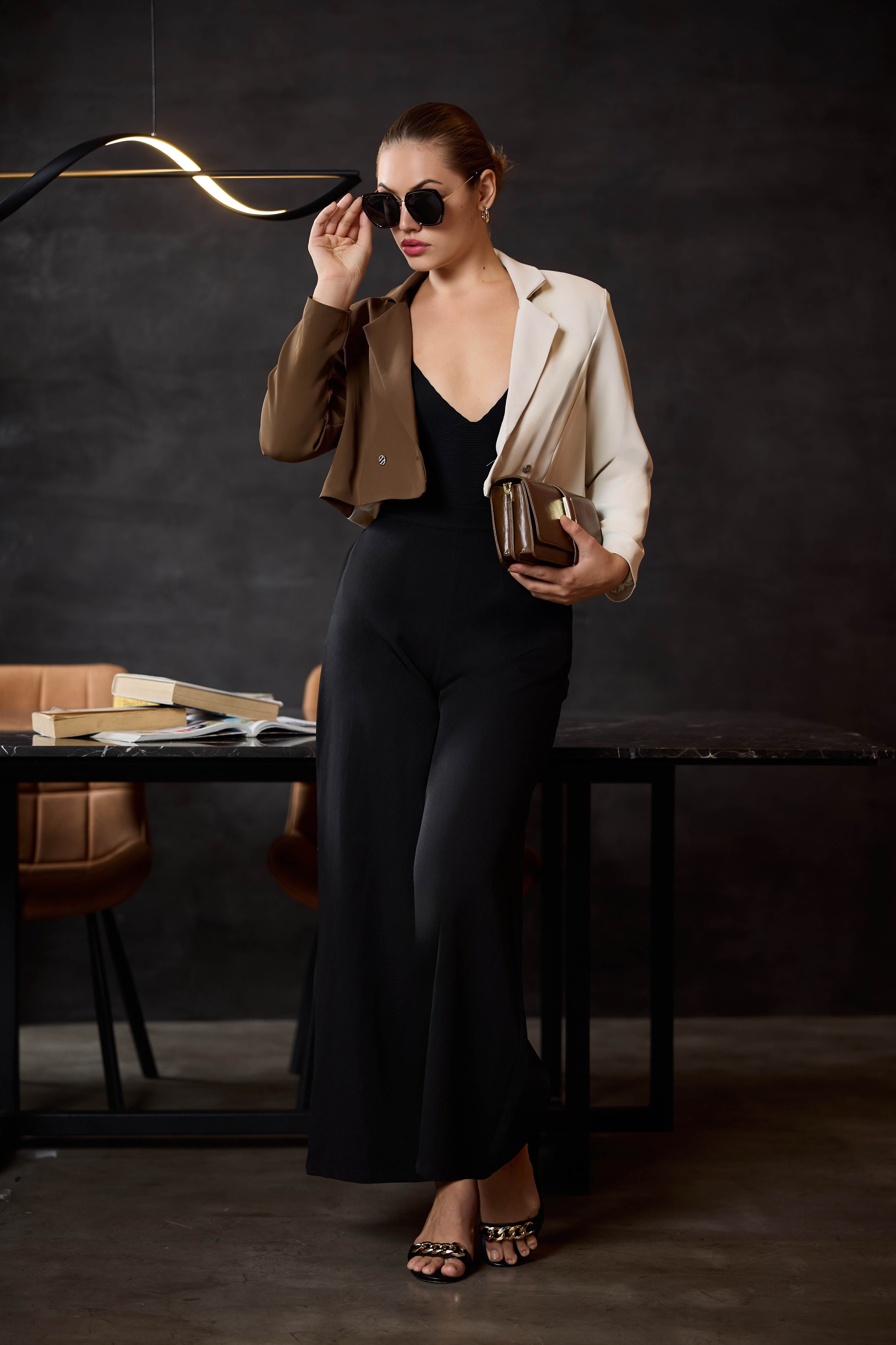 Color Block Two Way WW Crop Blazer