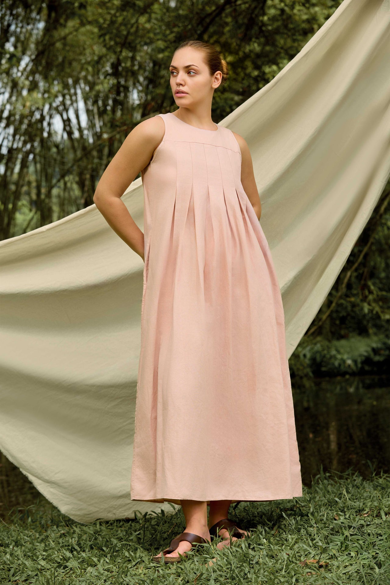 Rosalie Fern Linen Dress