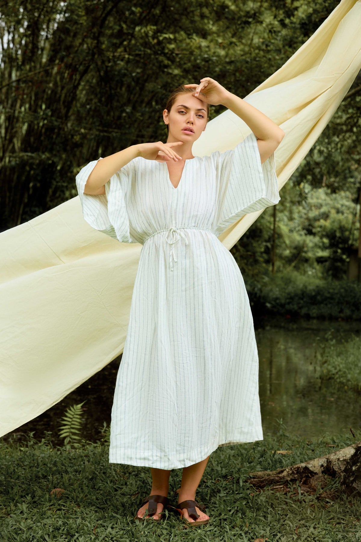 Soline Petal Linen Dress