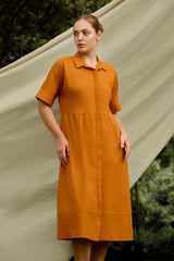 Zaya Petal Linen Dress