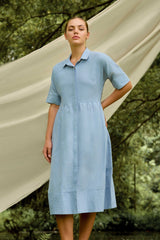 Zaya Petal Linen Dress