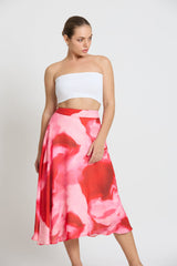 Marbled Motion Midi Skirt