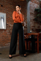 Bossy Lady High Waist Wide Leg Pant