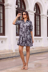 Maya Button Down Frill Dress