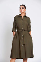 Leah Button Down Shirt Dress