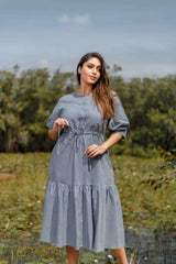 Serene Harmony Linen Dress