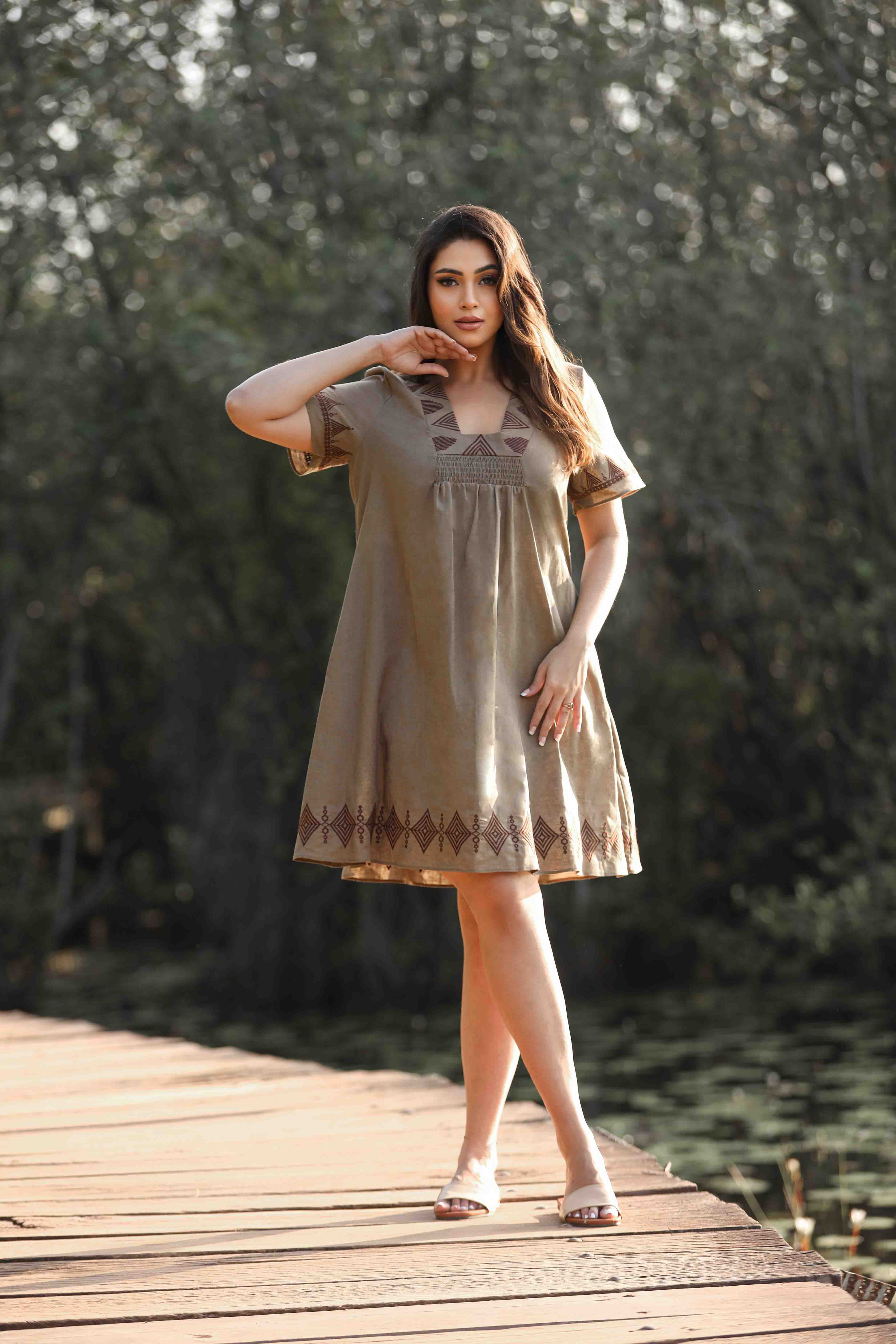 Boheme Solstice Linen Dress