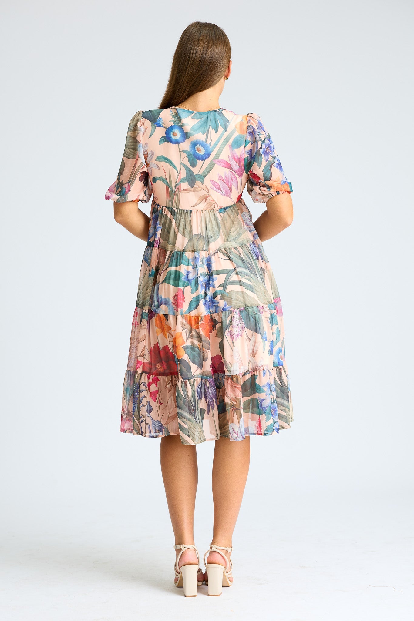 Graceful Layered Midi Dress