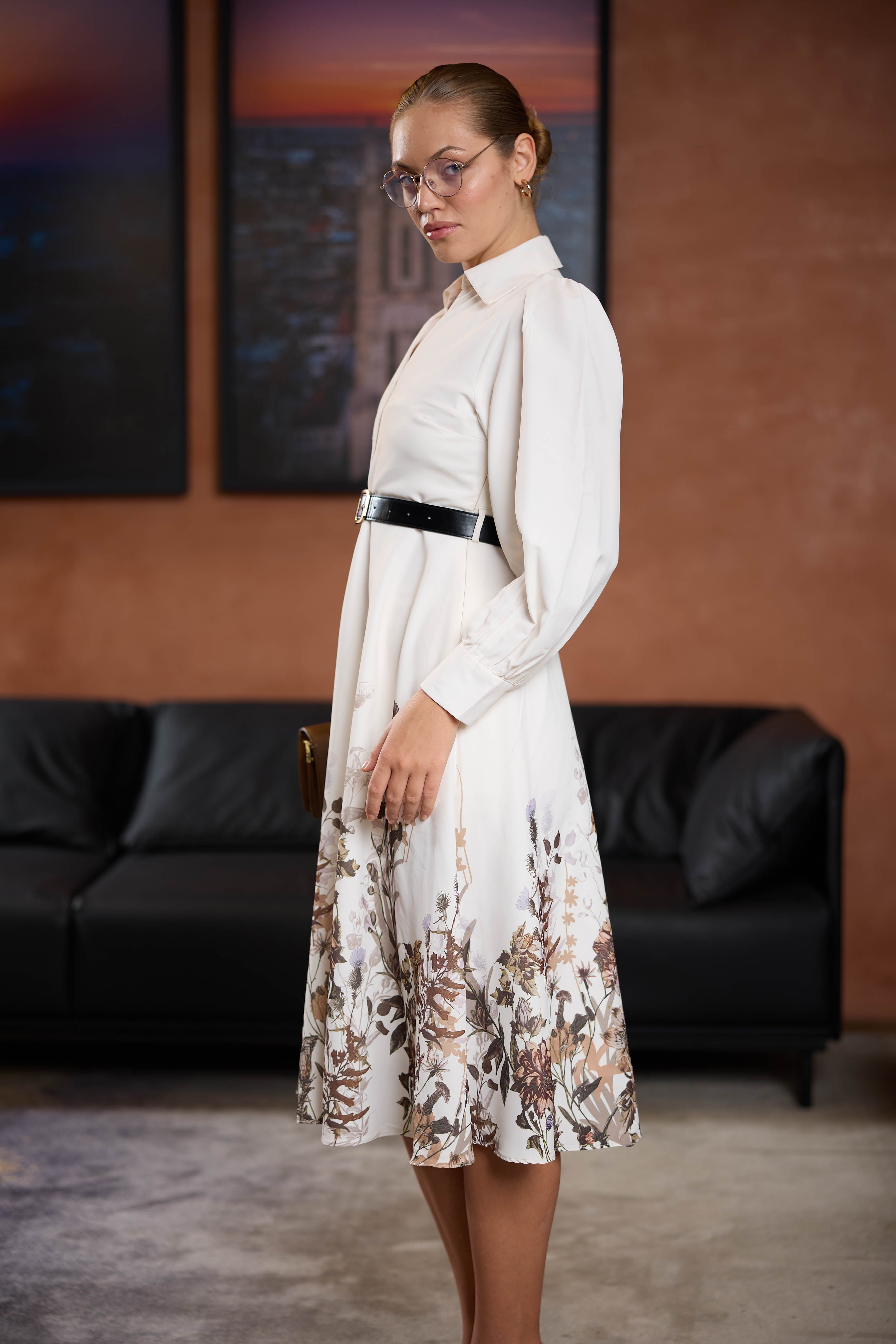 Botanical Grace Midi Dress