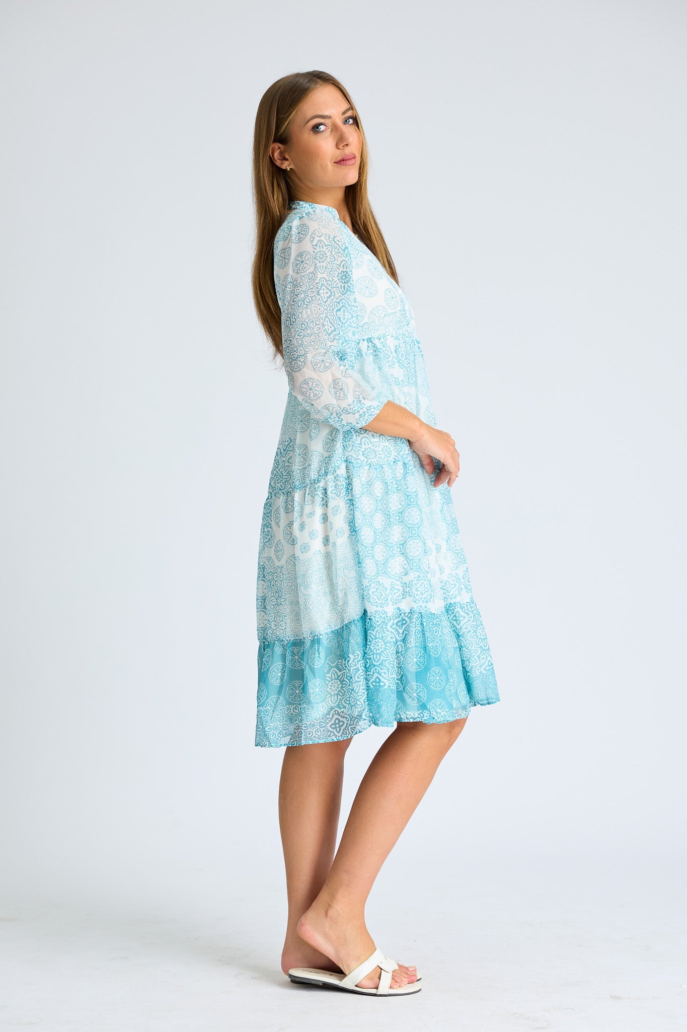 Nora Frill Midi Dress
