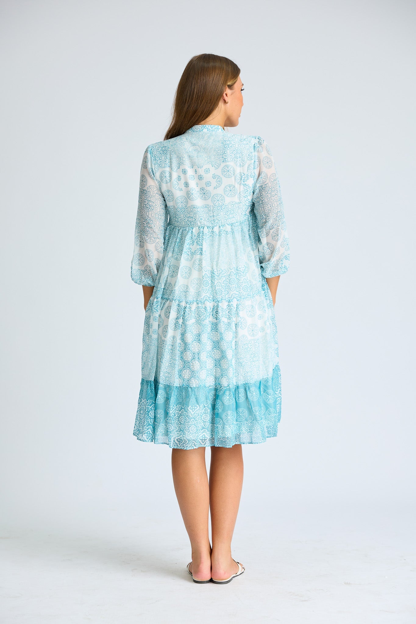 Nora Frill Midi Dress