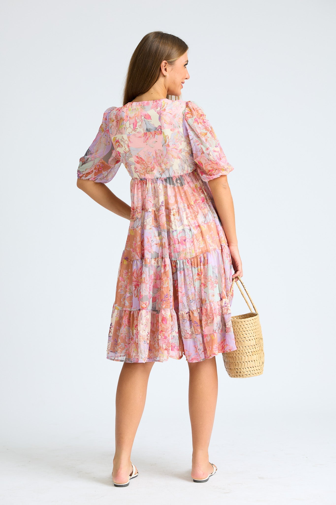 Graceful Layered Midi Dress