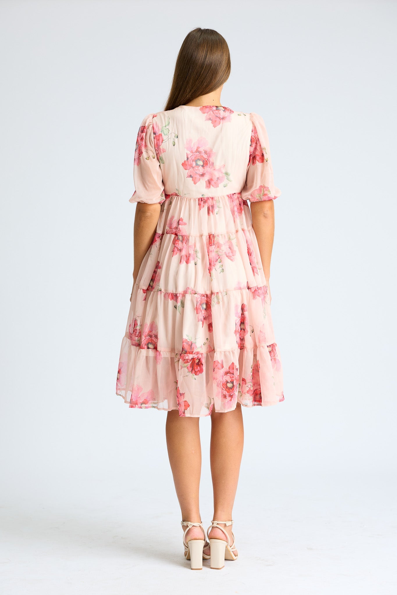 Graceful Layered Midi Dress