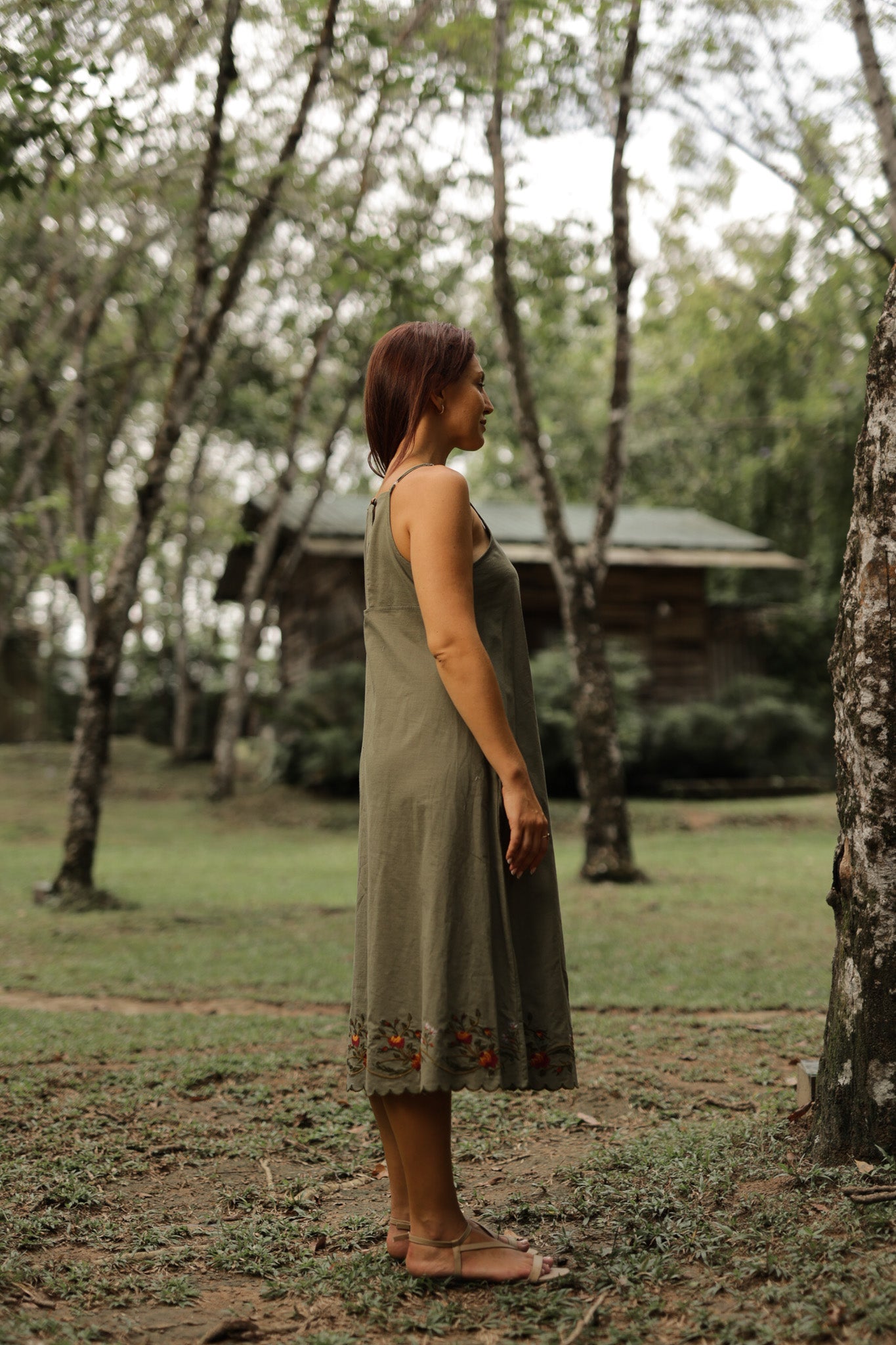 Mira Flor Linen Dress