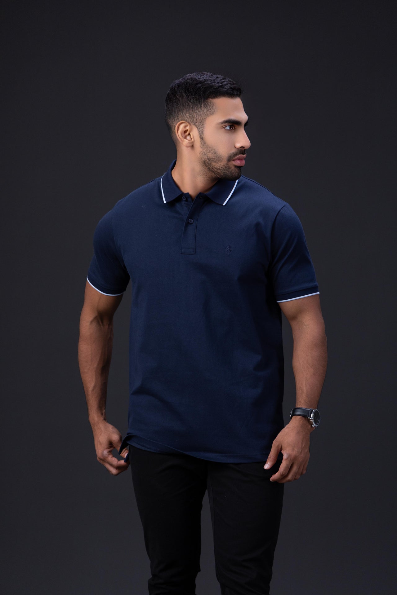 The Classic Contrast-Tipped Polo