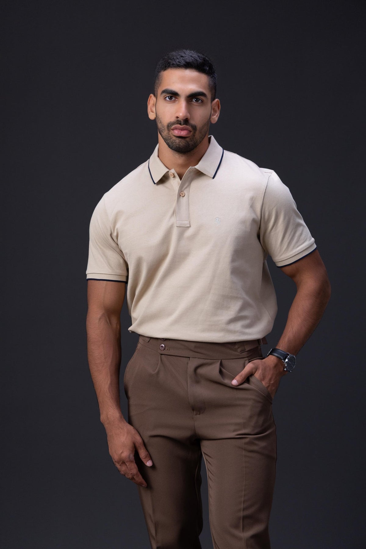 The Classic Contrast-Tipped Polo