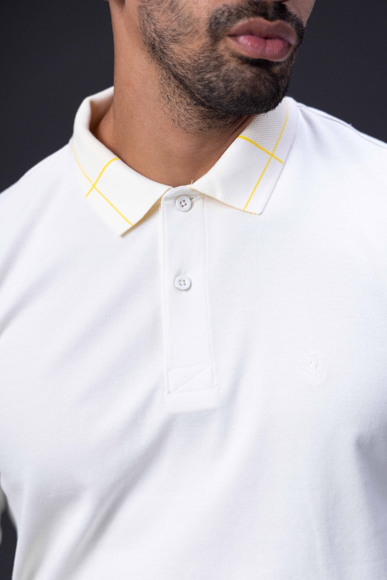Gridline Tipped Collar Polo