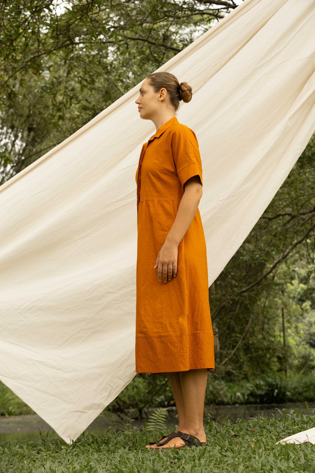 Zaya Petal Linen Dress