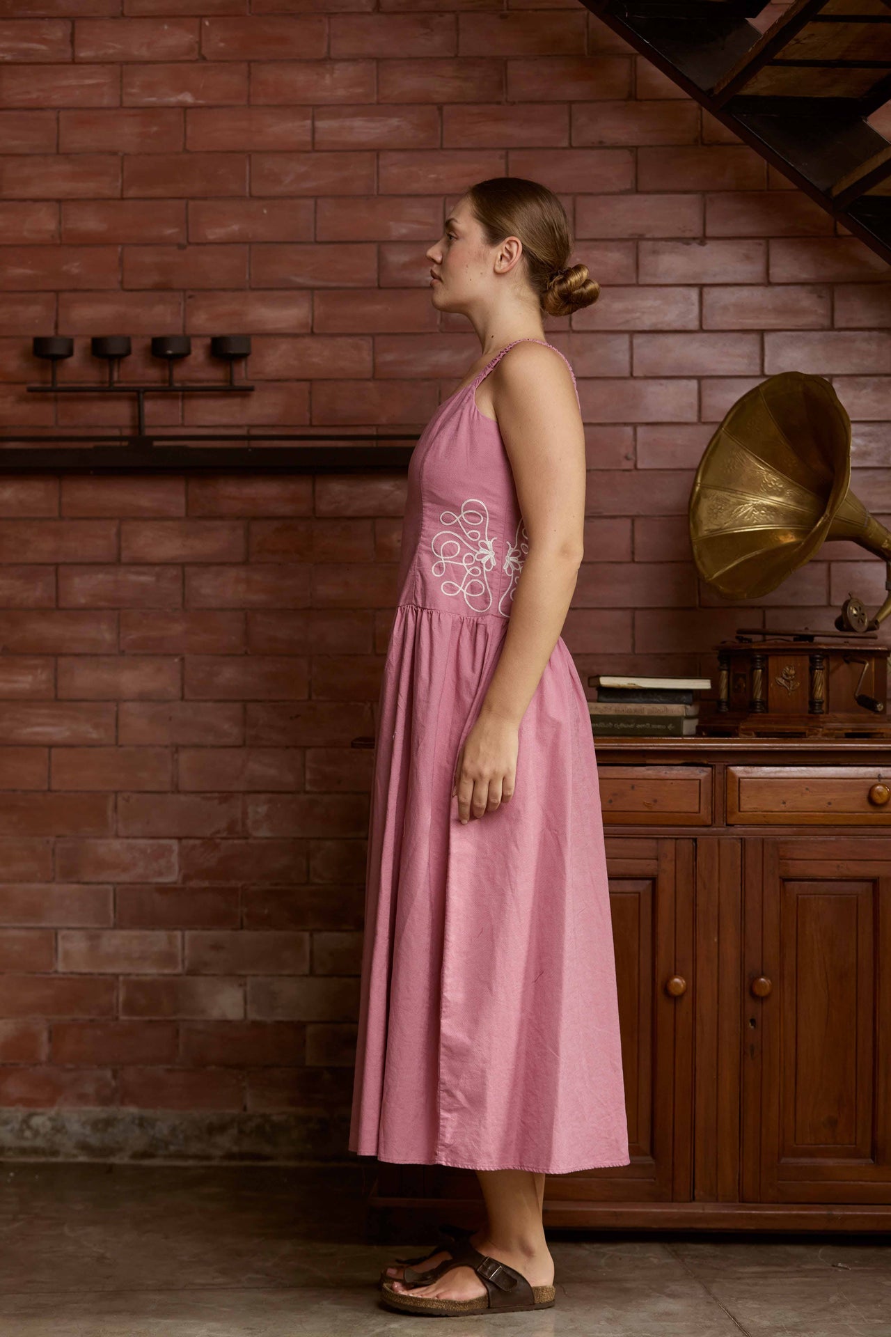 Sienna Petal Linen Dress