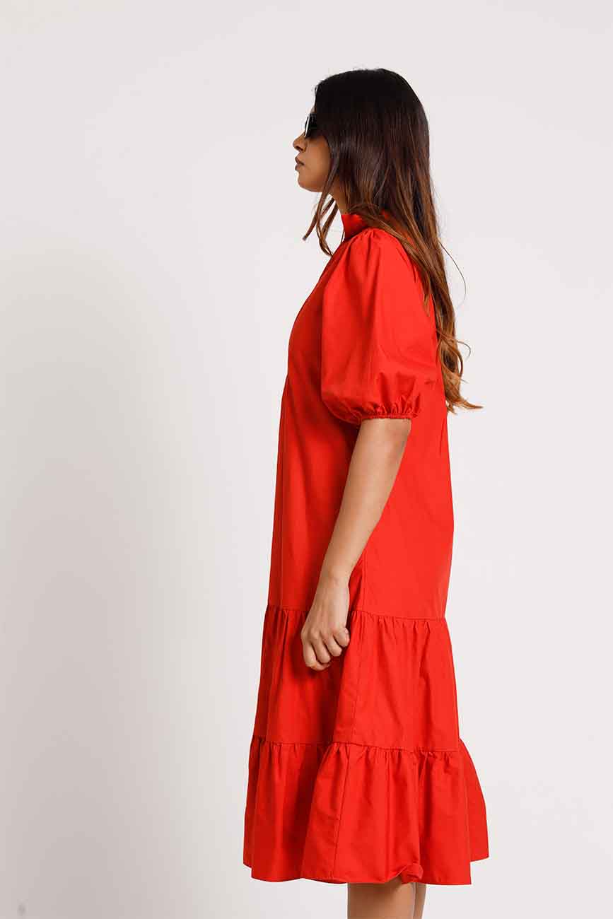 Evelyn Frill Midi Dress