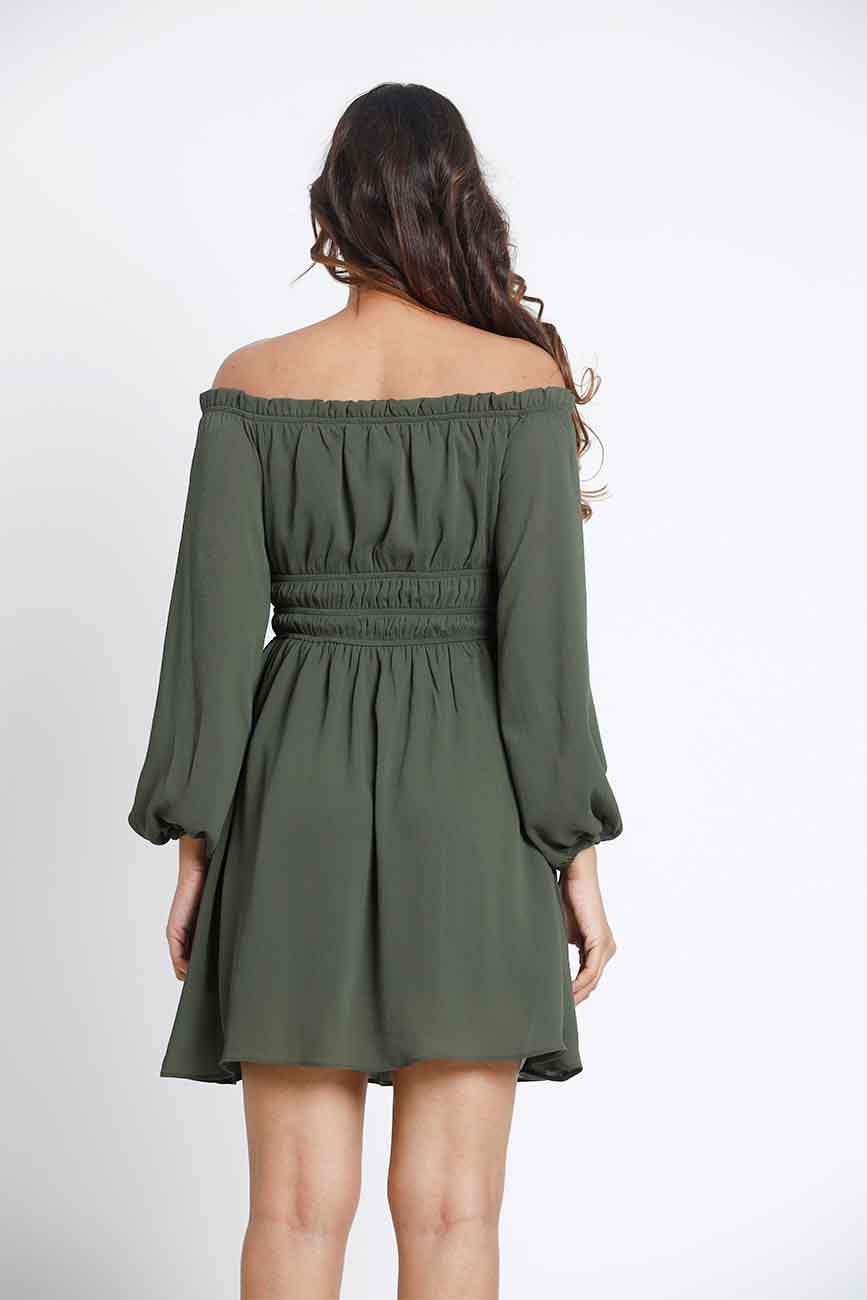 Hazel Off Shoulder Short Dress