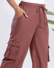 Cargo Pocket Linen Pant