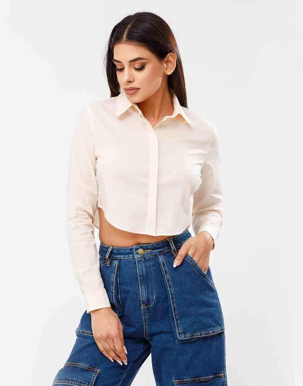 Amari Cropped Long Sleeve Shirt