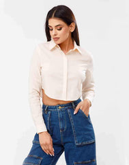 Amari Cropped Long Sleeve Shirt