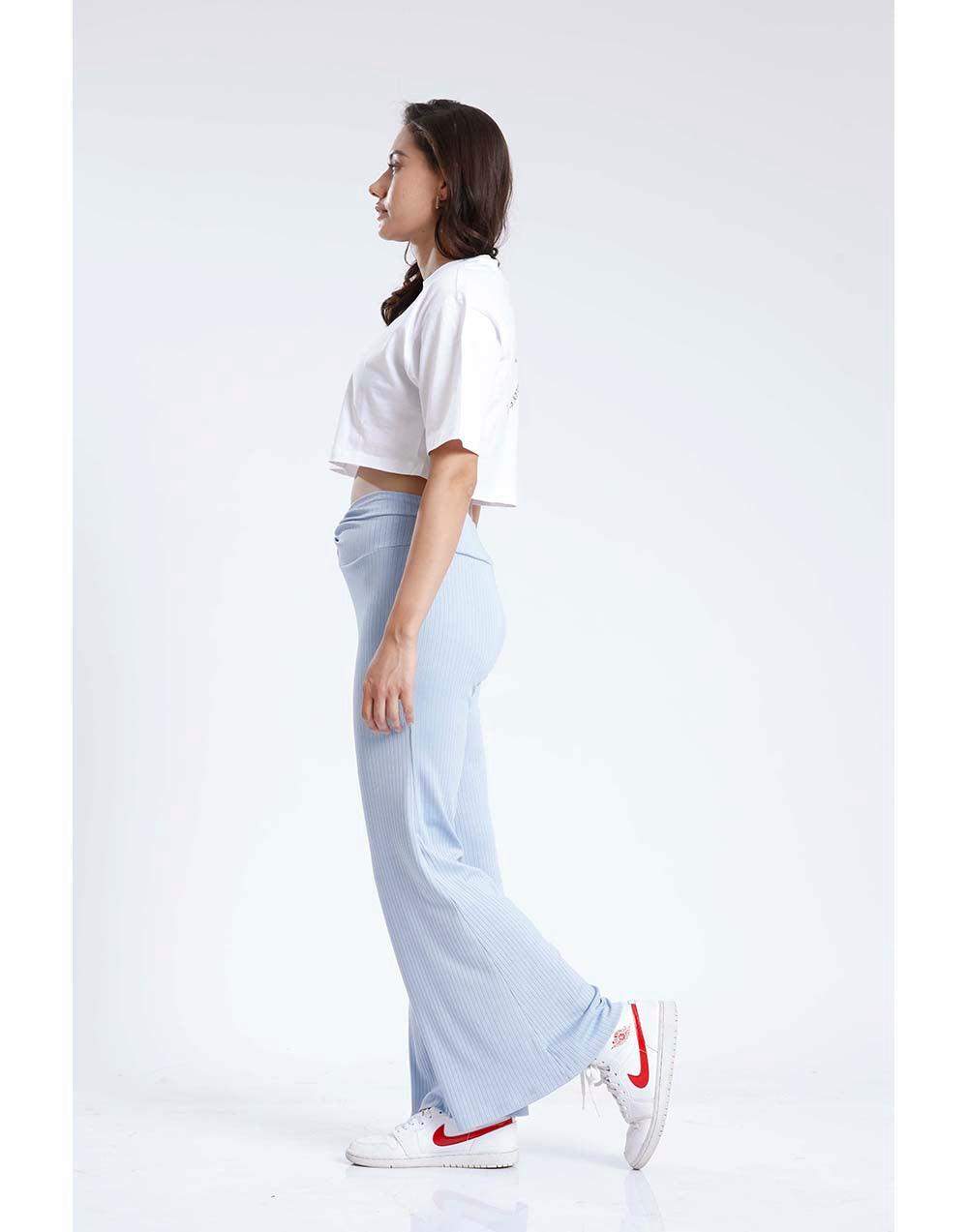 Ezwear Ribbed Flare Pant