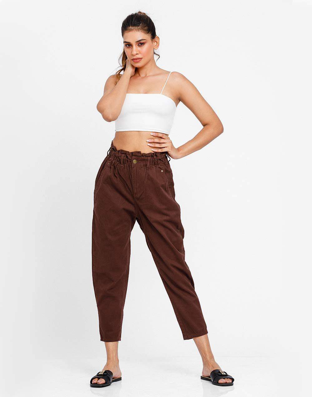 High Waisted Slouchy Trouser