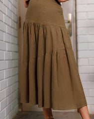 Sofia frill midi Skirt