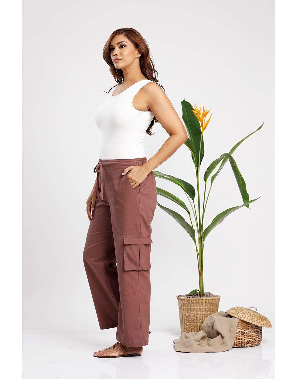 Cargo Pocket Linen Pant