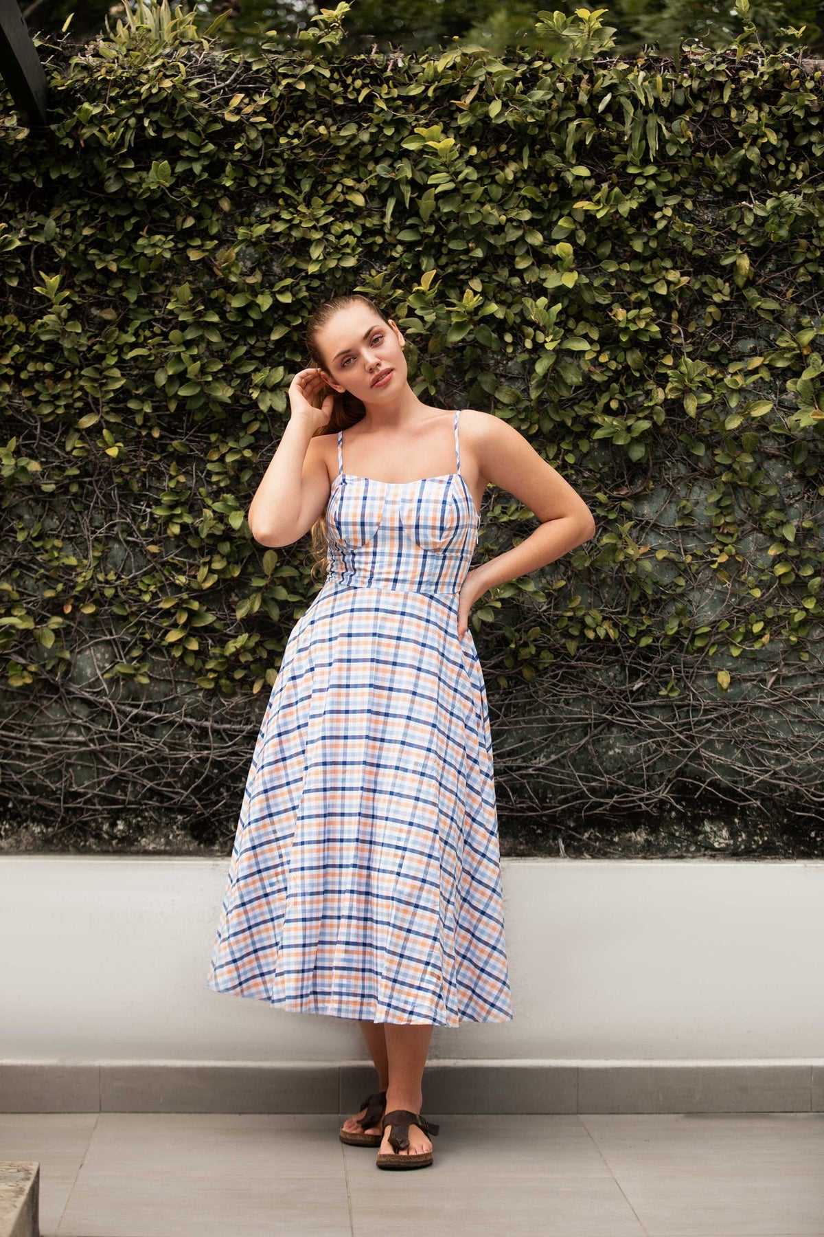 Summer Meadow Check Dress