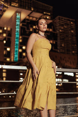 Starlight Serenade Button-Front Dress