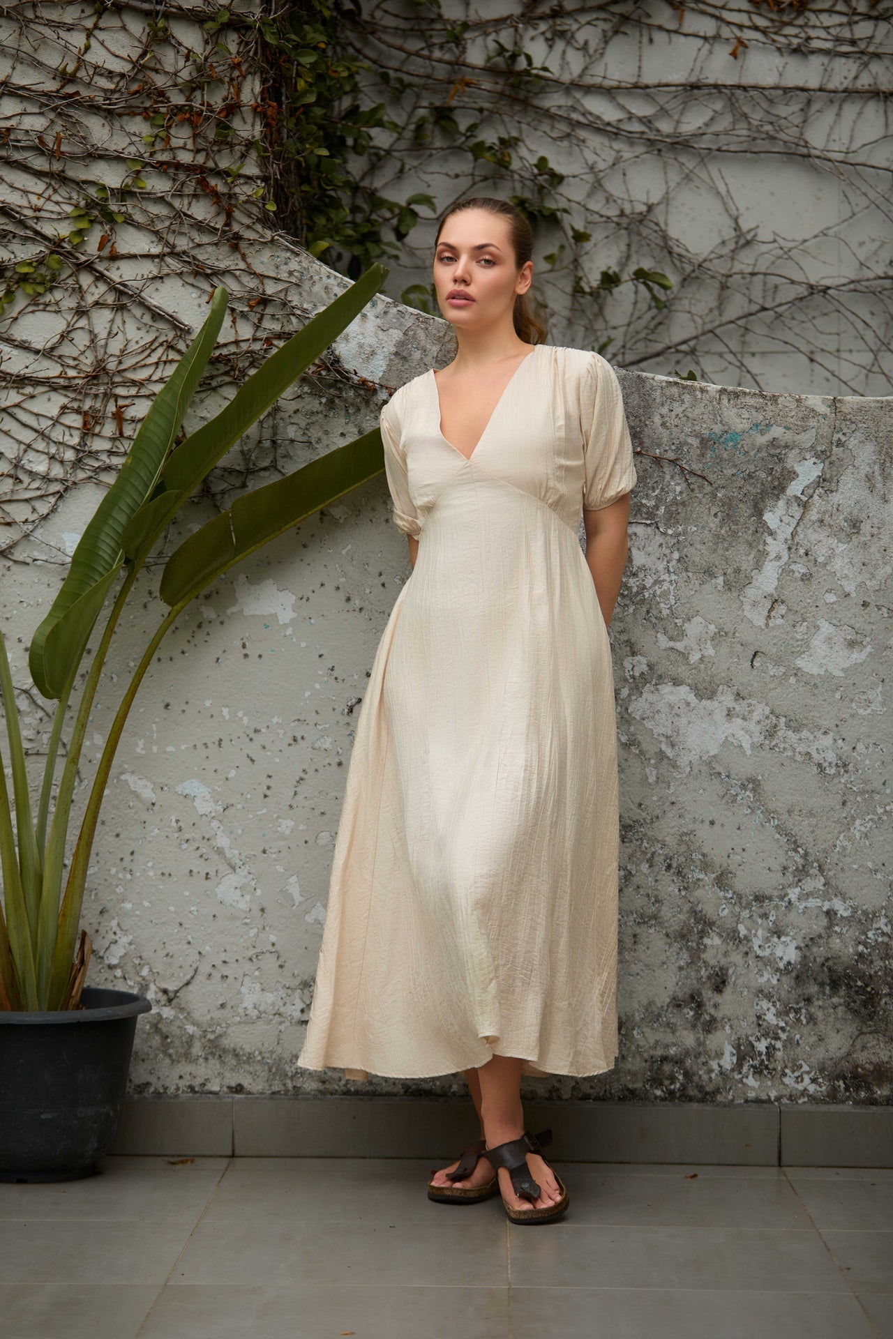 Sunset Bloom Midi Dress