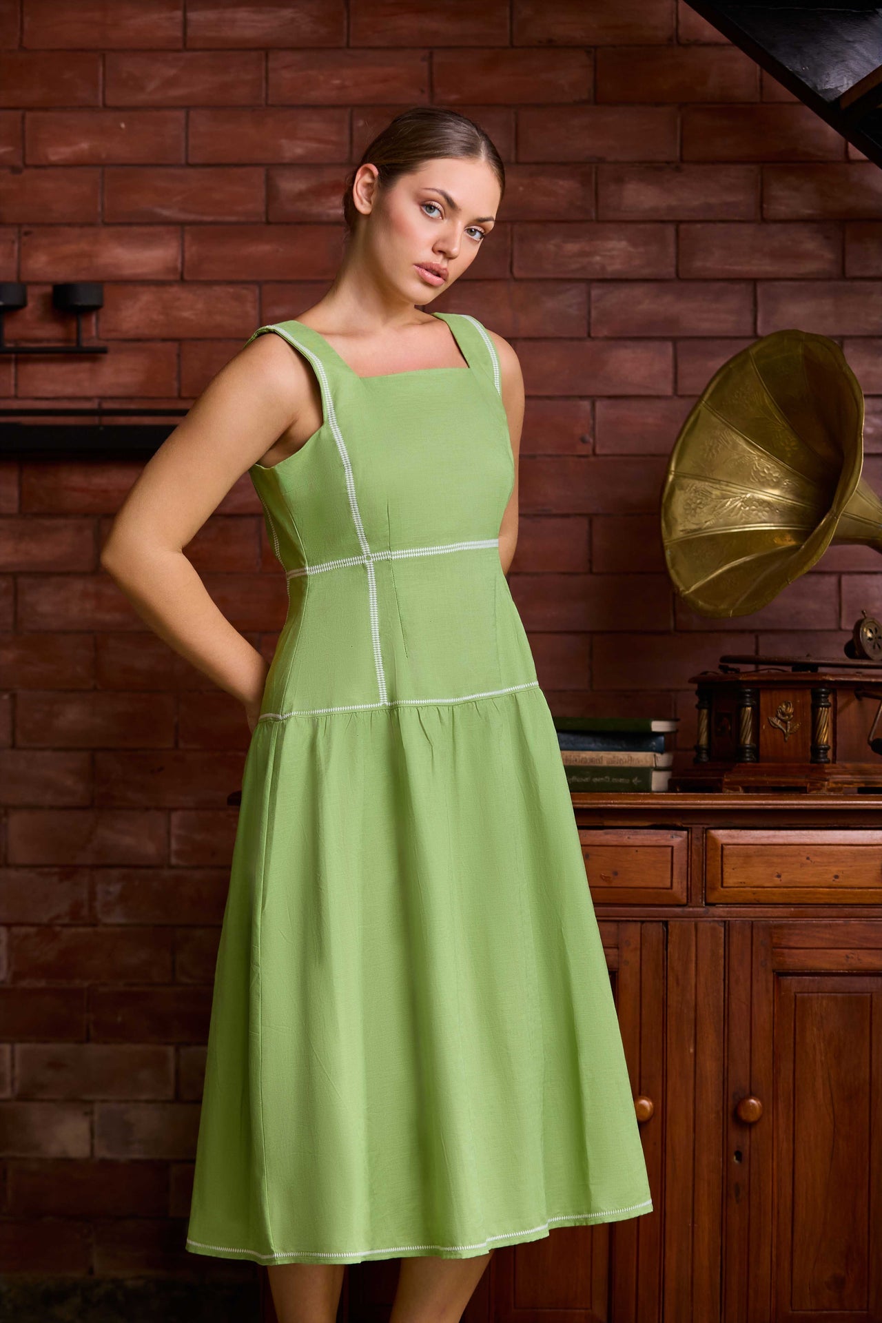 Aurélia Bloom Linen Dress