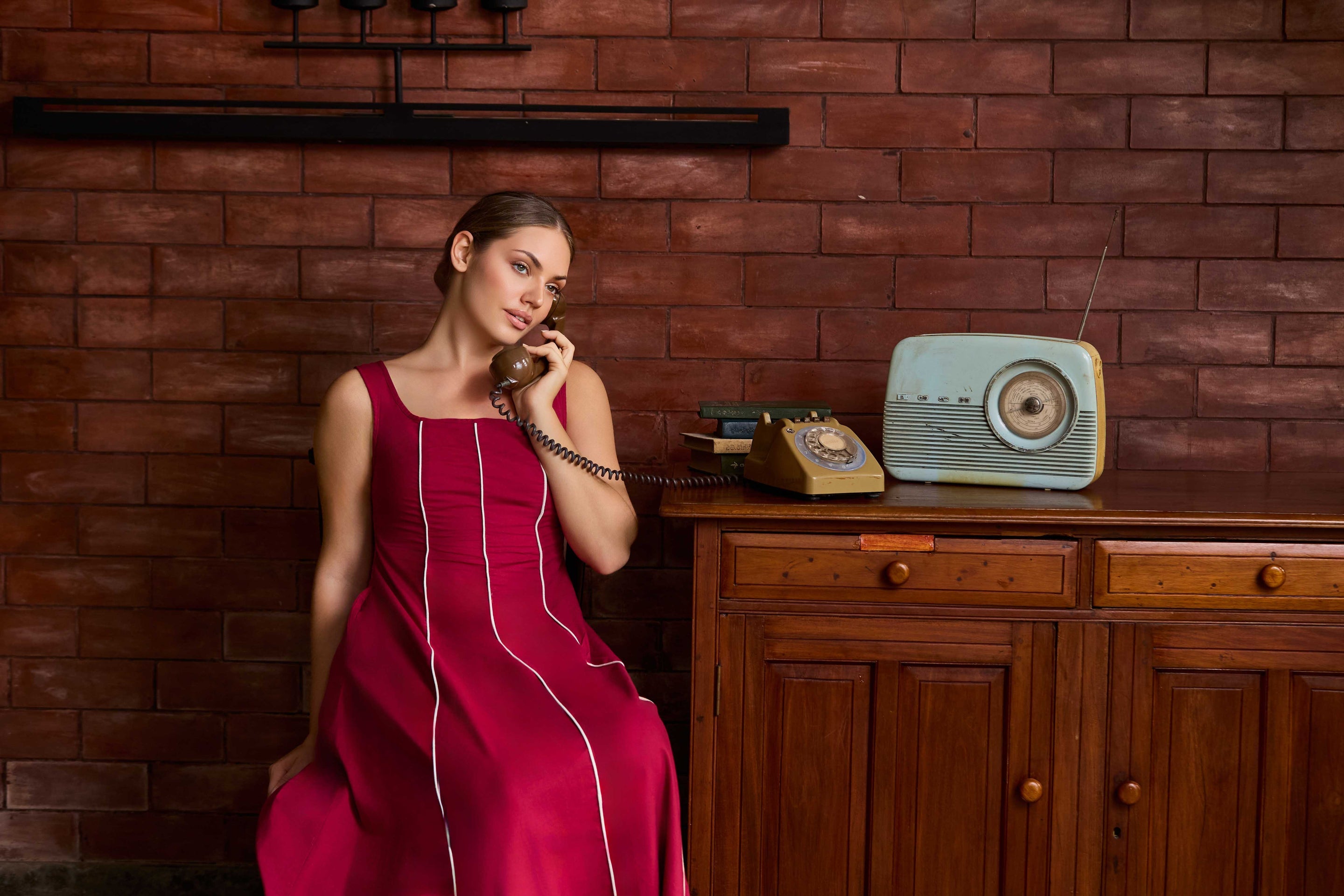 Bloom Touched Linen Dress