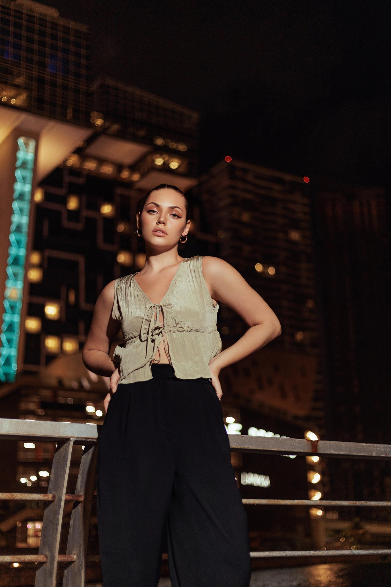 Cinch And Flounce Tie Top