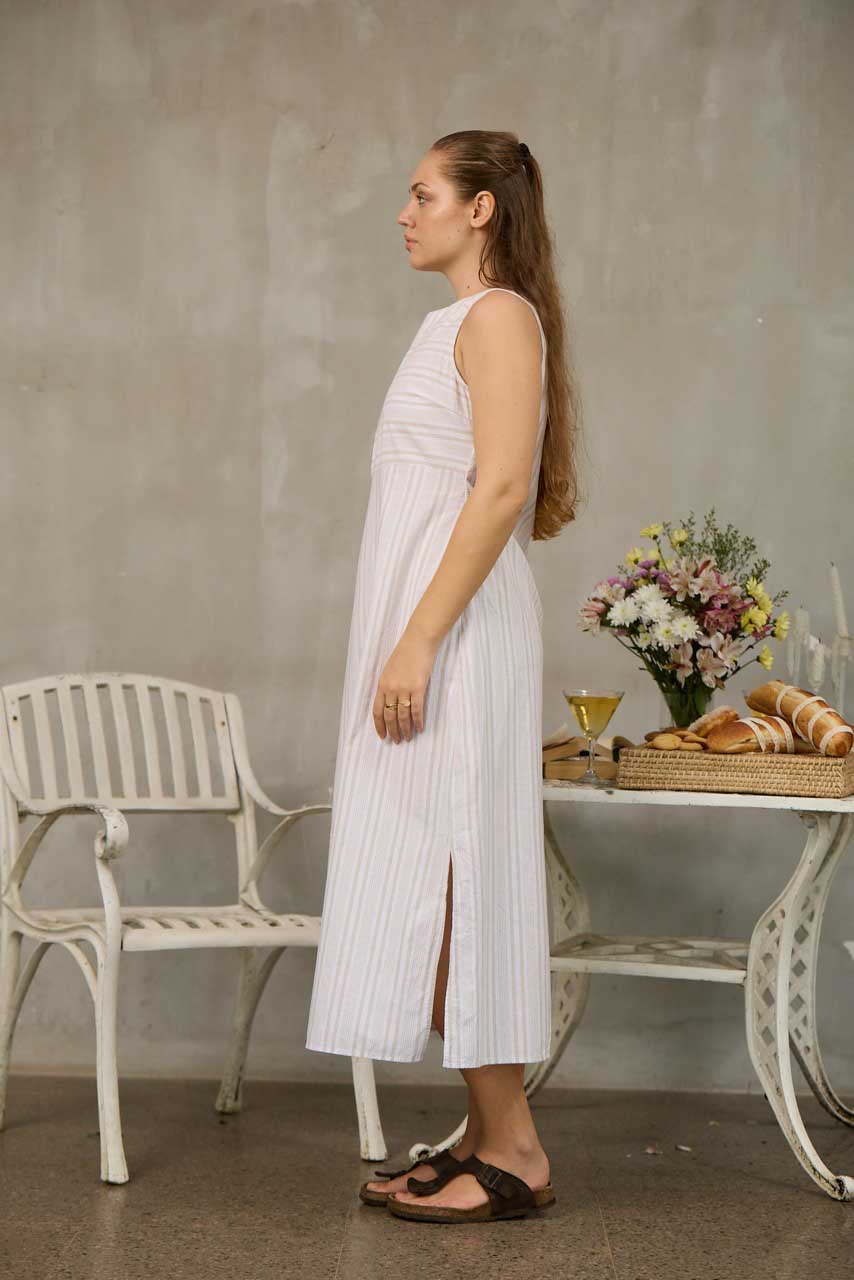 Mirrored Stripe Sleeveless Dress
