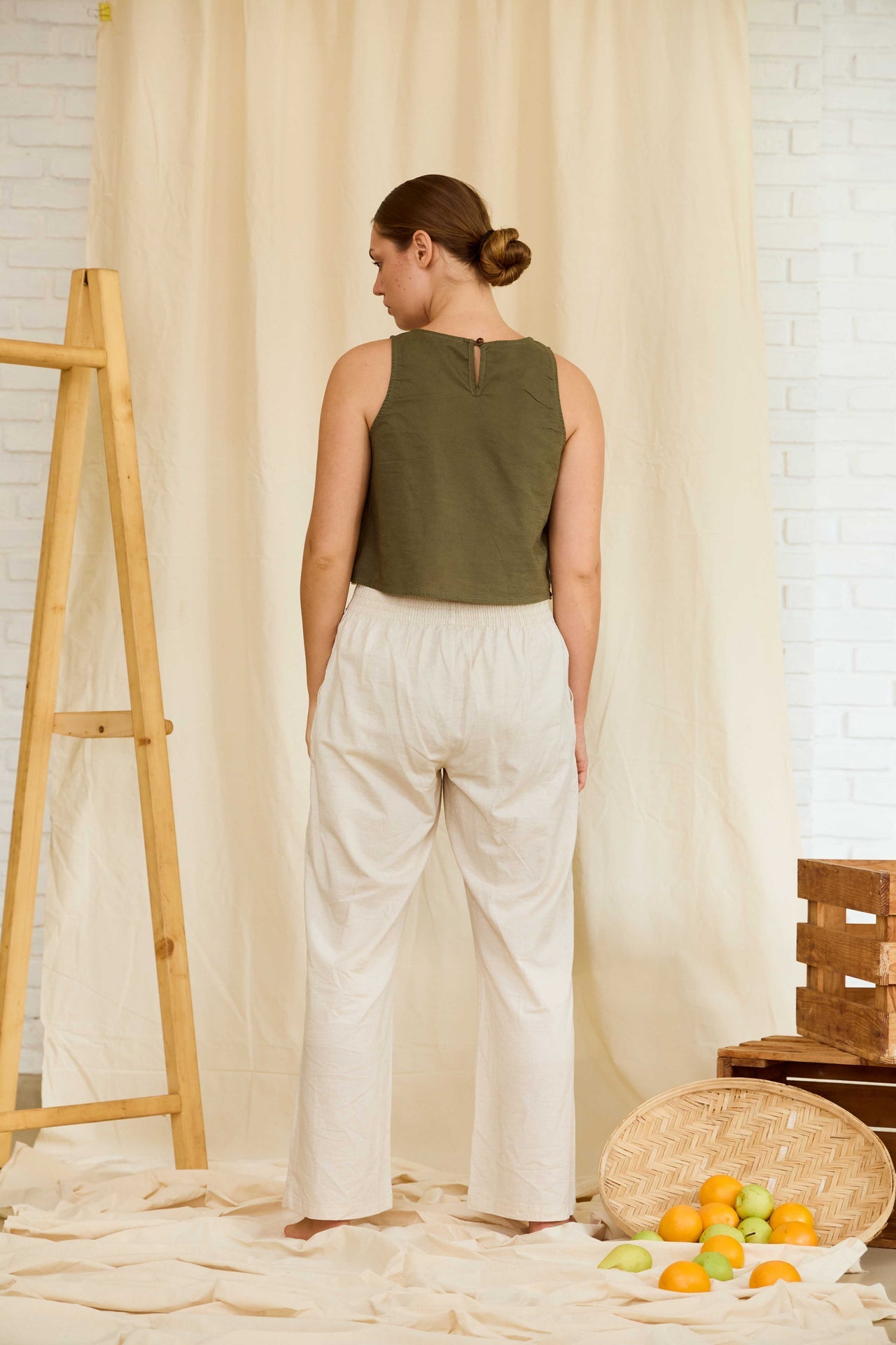 Rosmie Fern Linen Top
