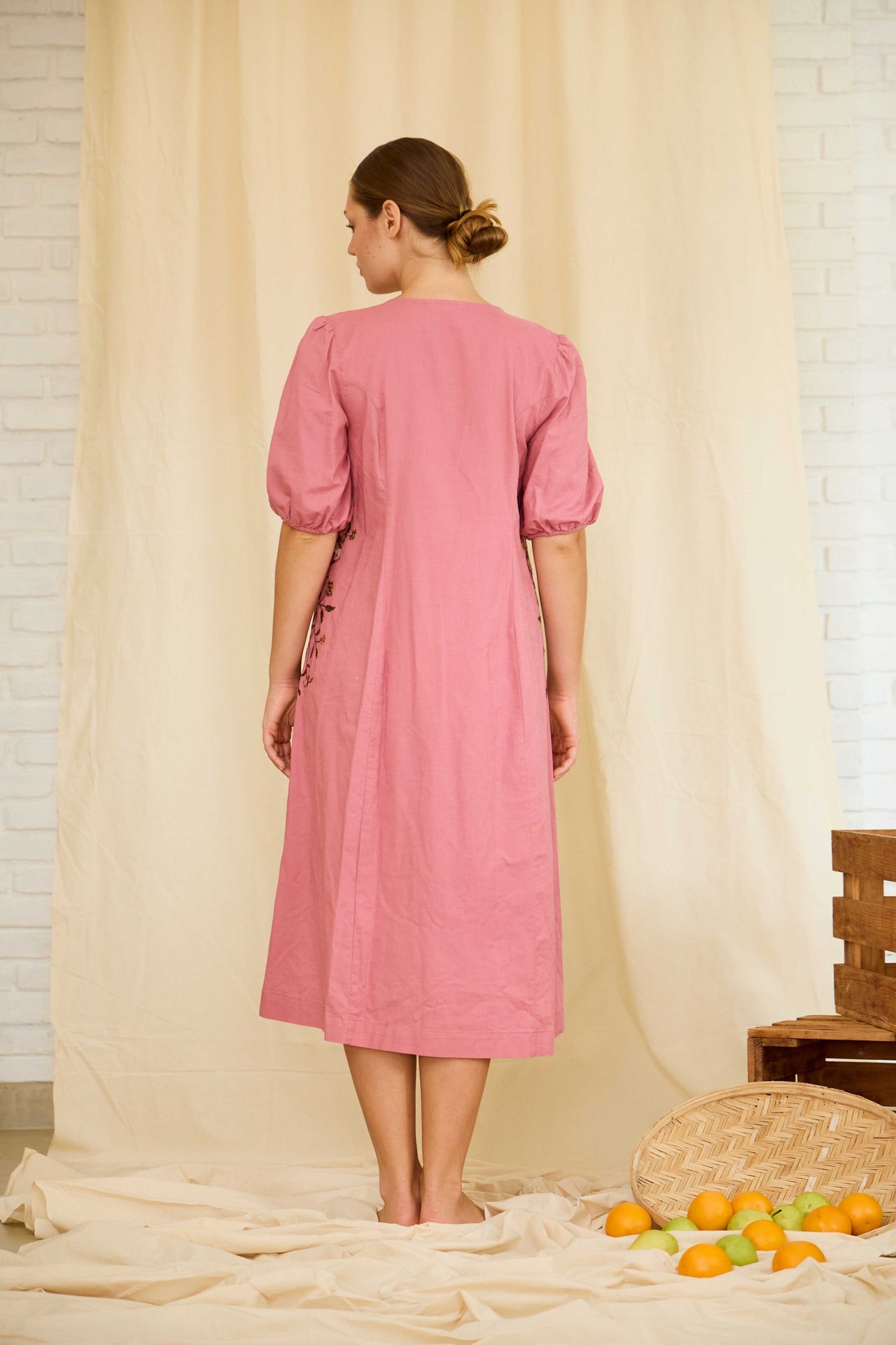 Petaline Joy Linen Dress