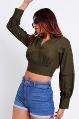 Arianna Long Sleeve Crop Top