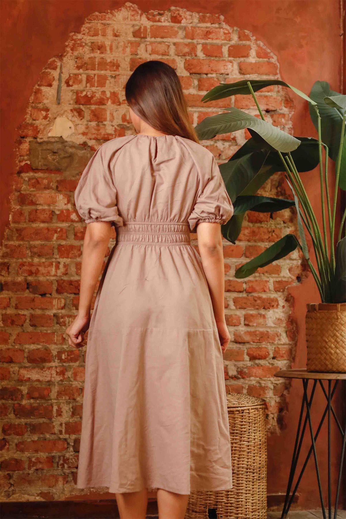 Moonlit Mirage Linen  Dress